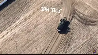 ЗРК «Оса» поражена высокоточным снарядом.