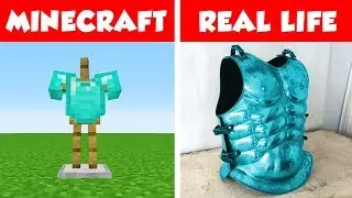 DIAMOND CHESTPLATE IN REAL LIFE! Minecraft vs Real Life animation CHALLENGE