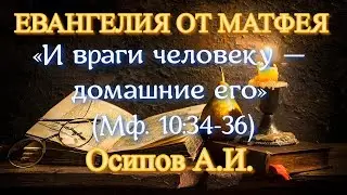 Осипов А.И. «И враги человеку — домашние его» (Мф. 