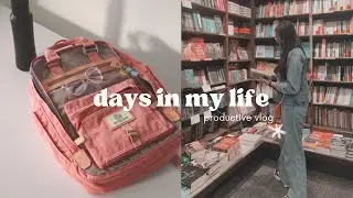 Study vlog | visiting library | how LingQ  works📚🇰🇷 | autumn days🍂 | waking up at 4:45 am