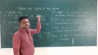 Partial derivatives(Maxima and Minima of functions of two variable)