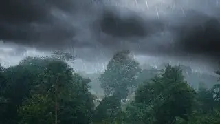 Fall Asleep in Minutes | Raging Storm Rain with Thunder and Lightening | Deep Sleep Therapy
