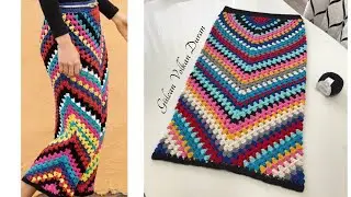 Bahara Hazırlık Tığ İşi Örgü Etek Yapımı ( Easy knit skirt ) - Part 2