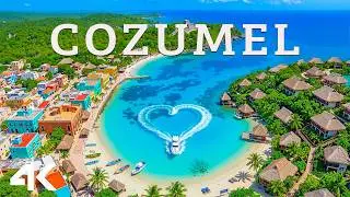 Cozumel 4K Drone Footage | Unique Coastline, Marine Reserves & Tranquil Shoreline UHD