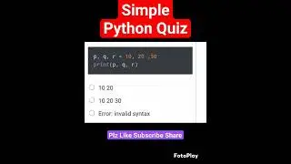 Simple Python Quiz 