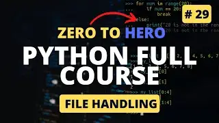 Reading and Writing to File | File handling | Python Tutorial - Python Full Course 2023