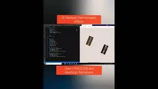 3D Marquee Text Animation Effects Using CSS | WEB DESIGN 