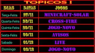 Topicos Do que iremos fazer do dia 27/11 ao 02/12
