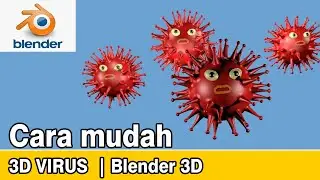 Membuat 3D Virus NOW dengan 3D Blender | Praktikum | kuliah desain grafis semarang