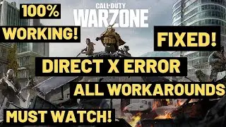 Call Of Duty Warzone Direct X Error FIXED| Crashing on startup| Dev Error Crash |