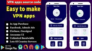 Make VPN apps using code canyon||VPN apps source code||VPN app with AdMob and Facebook ads||VPN