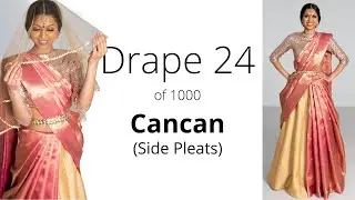 The Cancan Drape (Side Pleats) | Drape #24 |How to wear Saree for Beginners|Saree Draping| Tia Bhuva