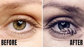 How To Create a Finger Eye Manipulation In Photoshop | Adobe creative craft | #Photoshop #tutorial