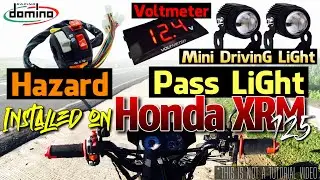 Domino Honeywell Switch, SMOK Mini Driving Light, Voltmeter Installed on Honda XRM 125