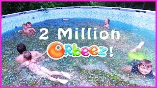 😂SWIMMING IN A FAMILY SIZE POOL OF ORBEEZ!!!🔮 | Sam & Nia