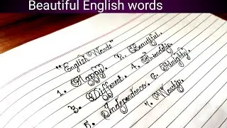 Beautiful cursive handwriting //beautiful english words//Best handwriting