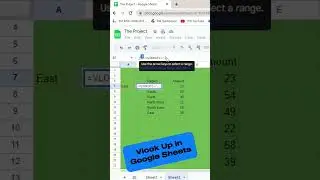 How to use Vlookup function in Google sheets 