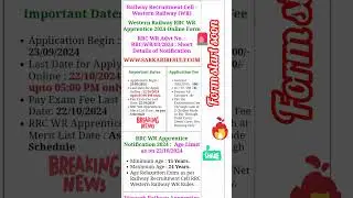 RRC WR Apprentices Online Form 2024