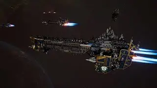 Ultramarines vs Orks - Massive Battle - Battlefleet Gothic Armada 2