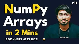 Python Programming Language Full Course for Beginners – #14 NumPy Arrays in 2 Minutes