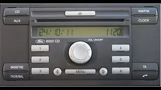 How to get the serial number from Ford 6000 cd without removing the unit Transit/Focus/Mondeo