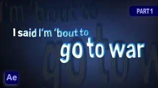 Make Creative Lyrics Video in After Effects - After Effects Tutorial (Part 1)