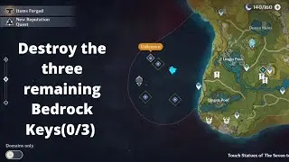 Use the cage shaped object to destroy the three remaining bedrock keys || Genshin Impact