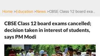 Class 12th CBSE board exam cancelled | Good news | #shorts