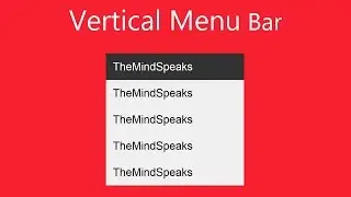 Vertical Menu Bar : HTML & CSS - TheMindSpeaks