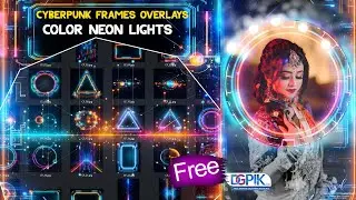 Beautiful Cyberpunk Frames Overlays | futuristic tech frames and color neon lights Overlay