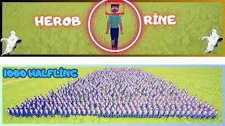 1 HEROBRİNE vs 1000x HALFLİNG  l MİNECRAFT l TABS l Totally Accurate Battle Simulator