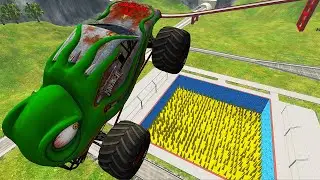 Monster Truck vs Spiky Giant Pit – BeamNG.Drive