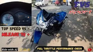 TVS Sports 🔥|| Top Speed || full throttle mode😍😍