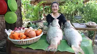 Giant river fishes cook 2 recipes with homestyle | Big fishes cooking | Cooking with Sreypov