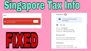 PAANO MAG FILL UP NG SINGAPORE TAX INFO SA YOUTUBE#step by step  tagalog tutorial