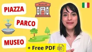 🔥 Boost your Italian Vocabulary | PLACES IN TOWN | Everyday Italian Words