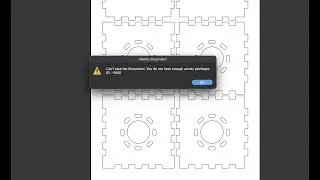 Can't Save the Illustration. You Do not have access privileges. ID: -5000 Save Illustrator Templates