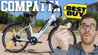 Bici elettrica da città 26" a scavalco basso: la più economica Eskute C100