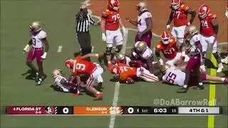 Braden Fiske (Florida State DL) vs Clemson 2023