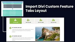 How to import and use divi features tabs layout