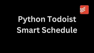 Python Todoist Backlog Scheduler!