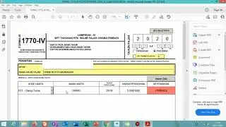 Cara Pelaporan SPT 1770 E-form Orang Pribadi (Pdf)