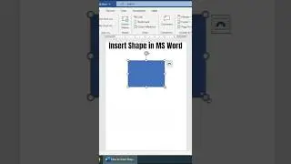 How to Insert Shapes in MS Word 