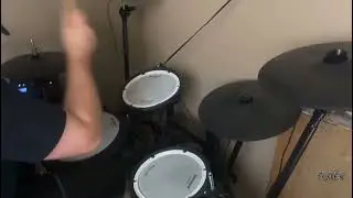 Warming up this morning (including whiffing so badly I actually moved a drum… 😬)