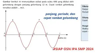 Latihan Soal OSN IPA  SMP 2024: Panjang, Periode dan Cepat Rambat Gelombang