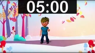 Timer for Kids 5 Minutes! Countdown Timer with Music for Classroom, Dance, Workout, Home, School!