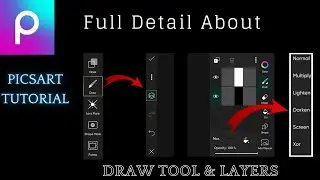 Picsart tutorial |DRAW tool | Layers | Picasso Editz