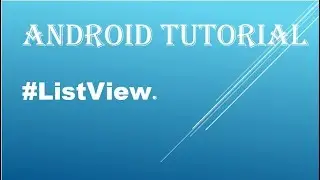 ListView in android studio.
