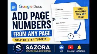 How to Add Page Numbers in Google Docs from Any Page