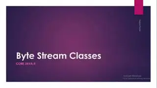 ByteStream classes in java